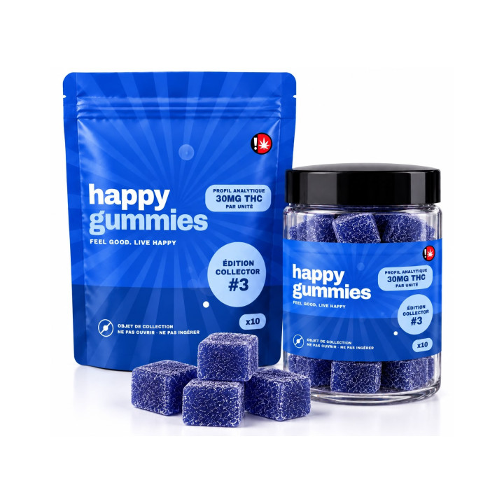 Gummies THC Édition Collector #3 — Myrtille & Cassis (30 mg) — Happy Gummies