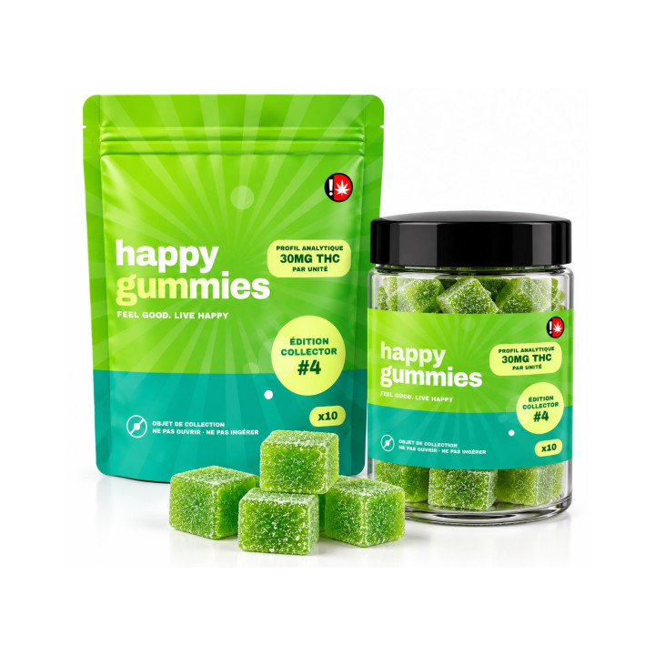 Gummies THC Édition Collector #4 — Pomme Verte & Kiwi (30 mg) — Happy Gummies