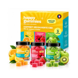 Coffret Découverte CBD — 3 recettes (25 mg) — Happy Gummies